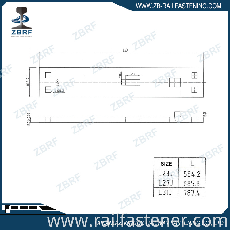 Guard Rail Hook Twin Tie Plate